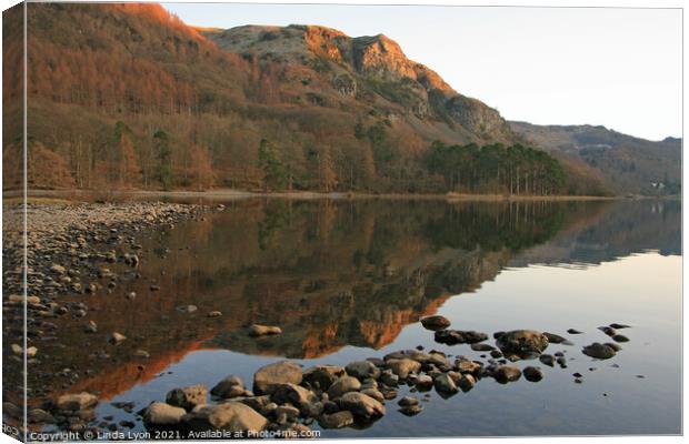 Falcon Crag from Derwentwater   Canvas Print by Linda Lyon