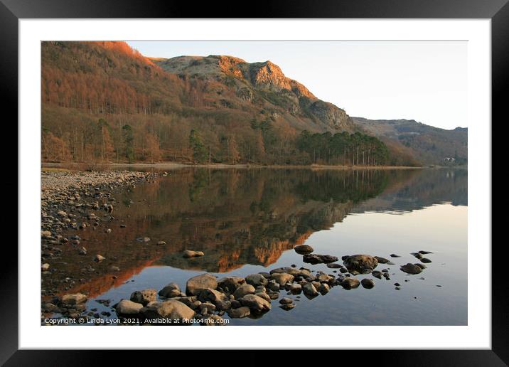 Falcon Crag from Derwentwater   Framed Mounted Print by Linda Lyon