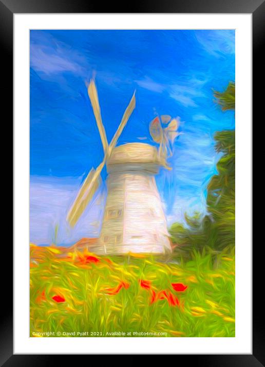 Upminster Windmill Art  Framed Mounted Print by David Pyatt