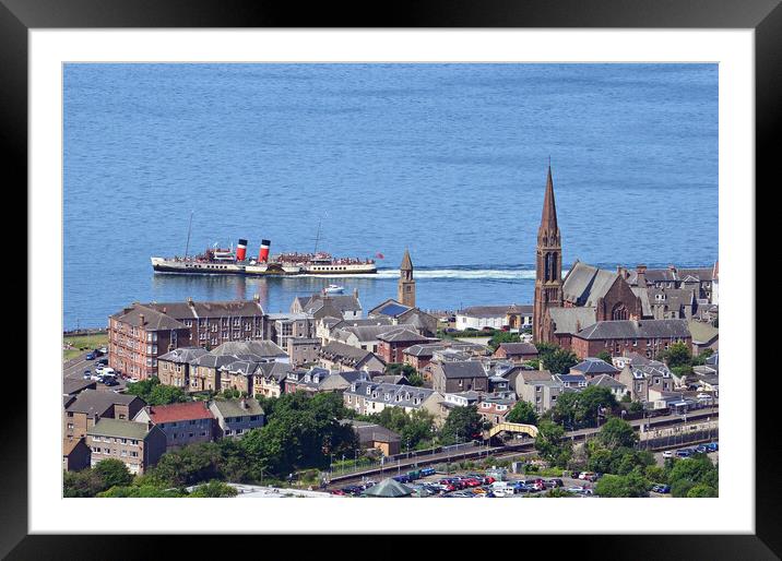 PS Waverley departing Largs on a Clyde cruise Framed Mounted Print by Allan Durward Photography