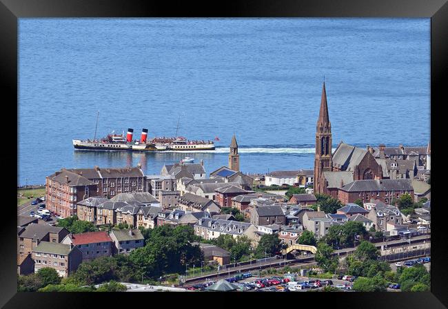 PS Waverley departing Largs on a Clyde cruise Framed Print by Allan Durward Photography