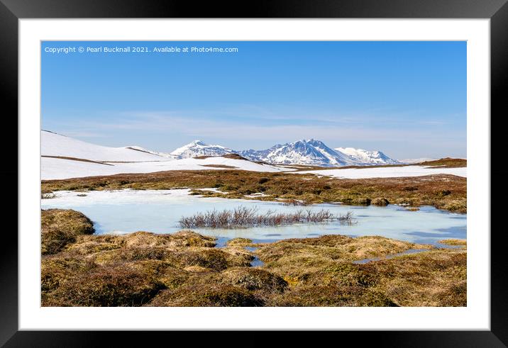 Outdoor Arctic Tundra Landscape in Norway Framed Mounted Print by Pearl Bucknall