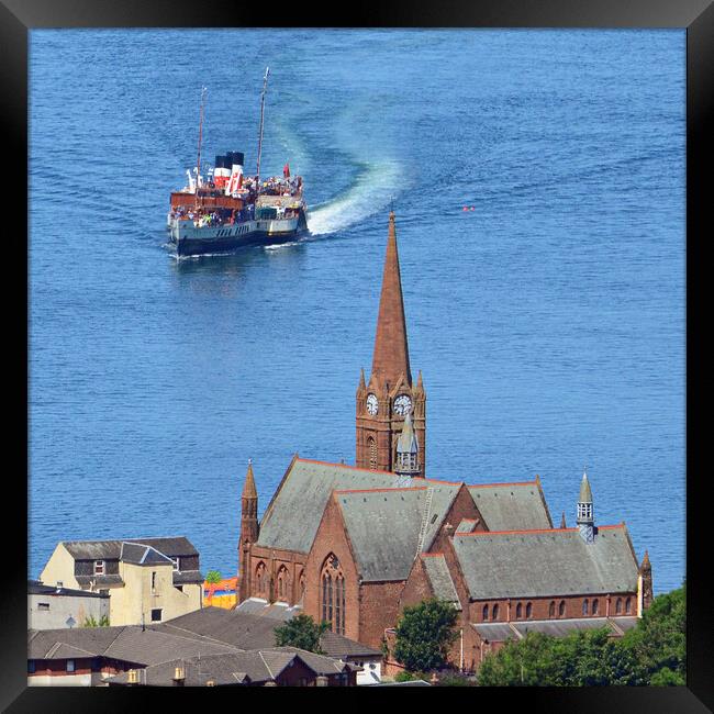 PS Waverley at Largs, a historic paddle steamer  Framed Print by Allan Durward Photography