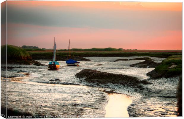 brancaster staithe Canvas Print by Peter Anthony Rollings