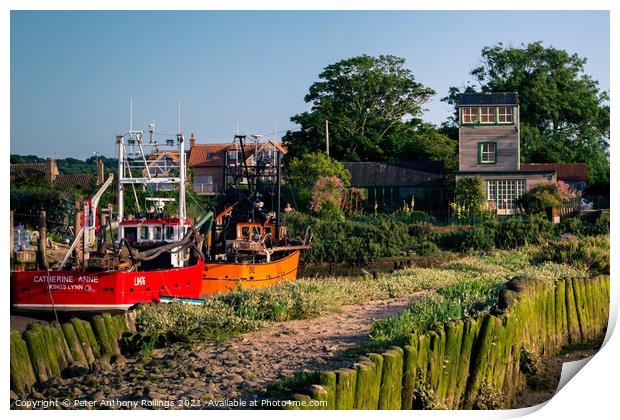 brancaster staithe Print by Peter Anthony Rollings
