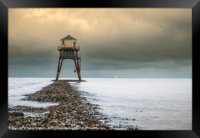 Dovercourt Low Lighthouse Framed Print by Peter Anthony Rollings