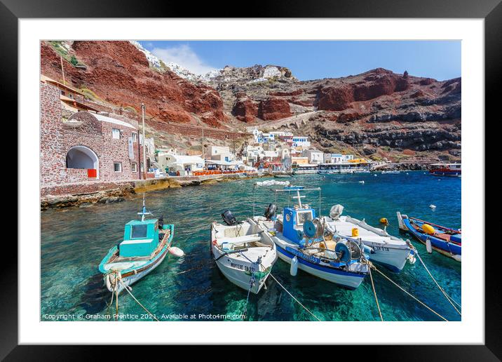 Ammoudi Bay, Oia, Santorini Framed Mounted Print by Graham Prentice