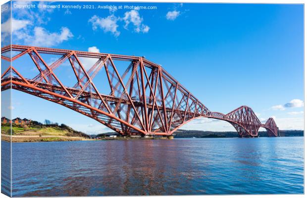 Forth Bridge from North Queensferry Canvas Print by Howard Kennedy