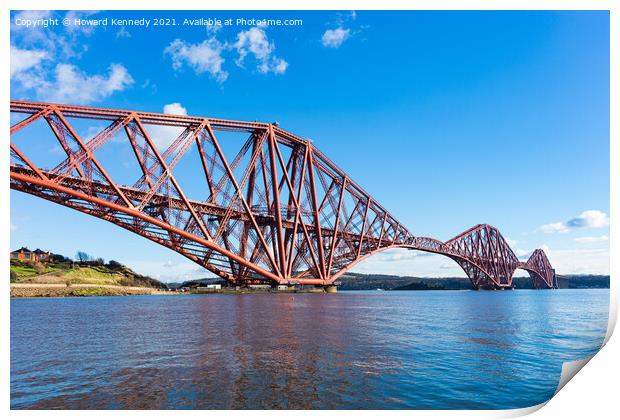 Forth Bridge from North Queensferry Print by Howard Kennedy