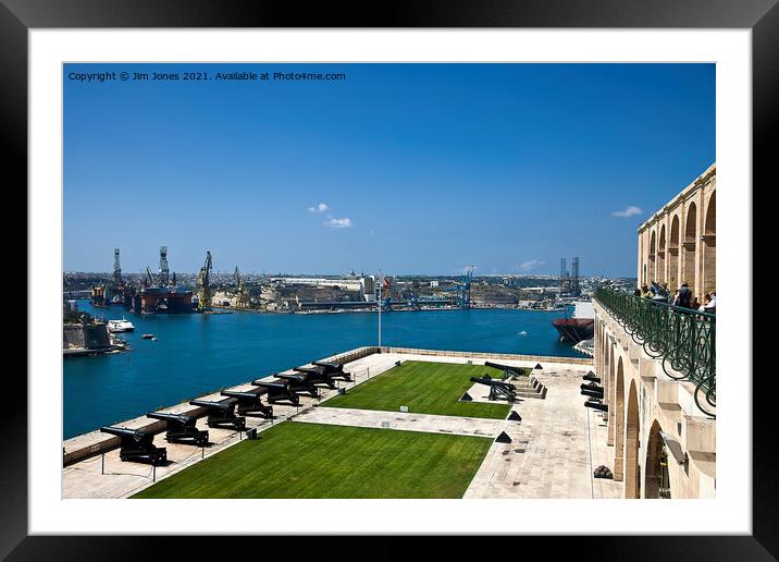Grand Harbour, Valletta Framed Mounted Print by Jim Jones