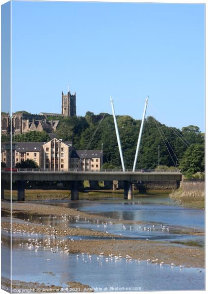 River Lune Lancaster Canvas Print by Andrew Bell
