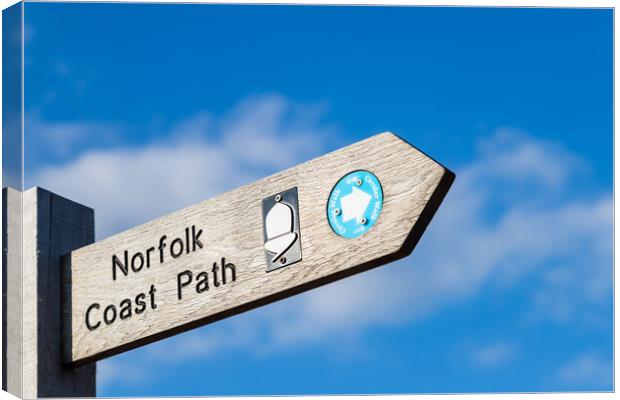 Norfolk coastal path sign Canvas Print by Jason Wells