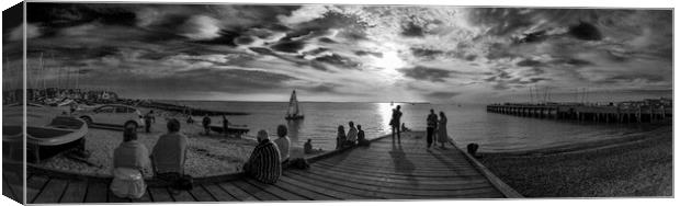 Whitstable Sunset Canvas Print by John B Walker LRPS