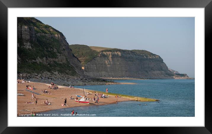 Sunshine at Hastings Cliffs Framed Mounted Print by Mark Ward