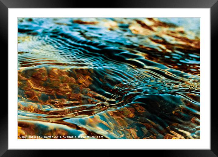 Perfect ripple's Framed Mounted Print by paul barton