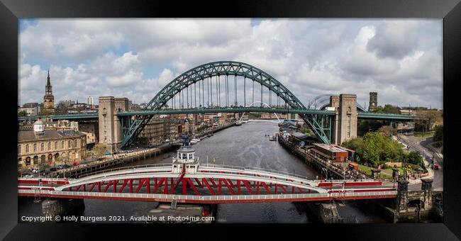  Newcastle Up on Tyne Bridge Framed Print by Holly Burgess