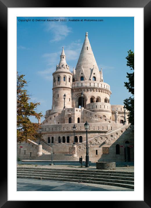 Fisherman's Bastion in Budapest, Hungary Framed Mounted Print by Dietmar Rauscher
