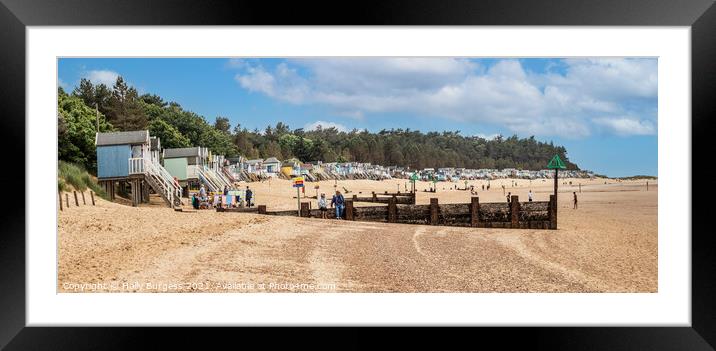 Wells- next - the- sea Beach Chalets Framed Mounted Print by Holly Burgess