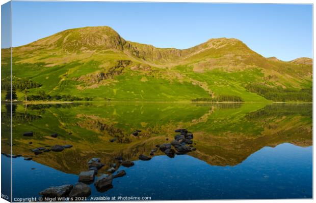 High Crag & High Stile, Buttermere Canvas Print by Nigel Wilkins