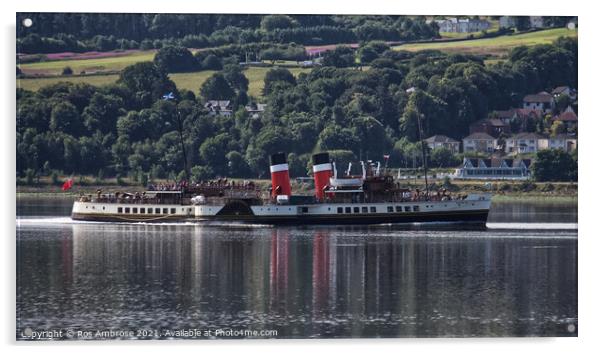 Waverley Paddle Steamer Acrylic by Ros Ambrose