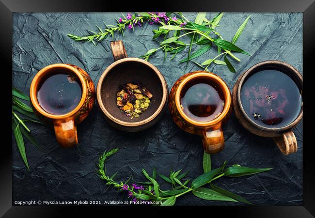 Aromatic fireweed tea,fresh willow herb Framed Print by Mykola Lunov Mykola