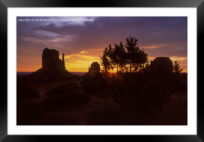 Monument Valley, Arizona-Utah Border Framed Mounted Print by Derek Daniel