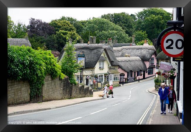 Shanklin thatched village on the Isle of Wight. Framed Print by john hill