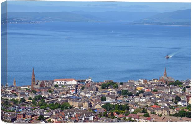 Largs on the Clyde Riviera Canvas Print by Allan Durward Photography