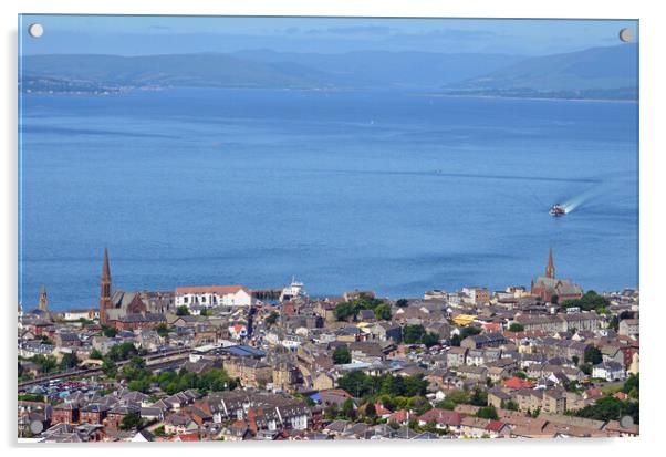 Largs on the Clyde Riviera Acrylic by Allan Durward Photography