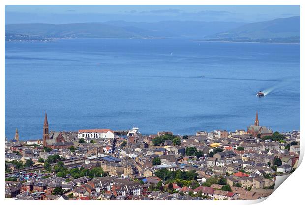 Largs on the Clyde Riviera Print by Allan Durward Photography