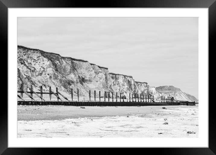 Sea defences at West Runton Framed Mounted Print by Jason Wells