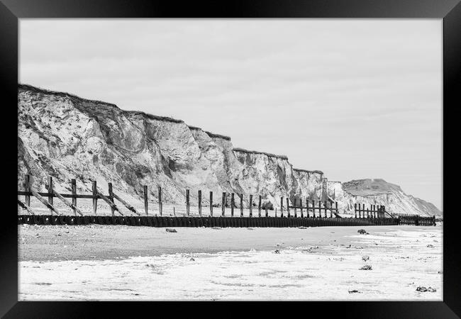 Sea defences at West Runton Framed Print by Jason Wells