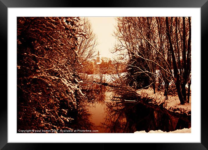 Classical snow Framed Mounted Print by paul barton