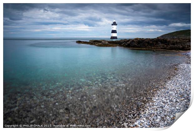 Penmon point lighthouse on Anglesey Wales 569 Print by PHILIP CHALK