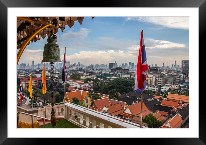view to the cityscape of Bangkok Thailand Asia Framed Mounted Print by Wilfried Strang