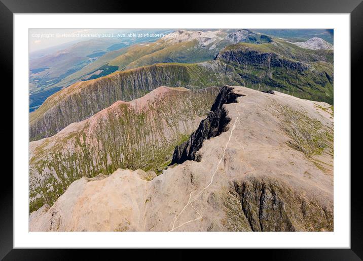 Ben Nevis from the air Framed Mounted Print by Howard Kennedy
