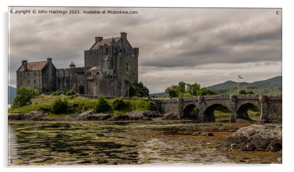 Scottish Fortress on the Highlands Acrylic by John Hastings