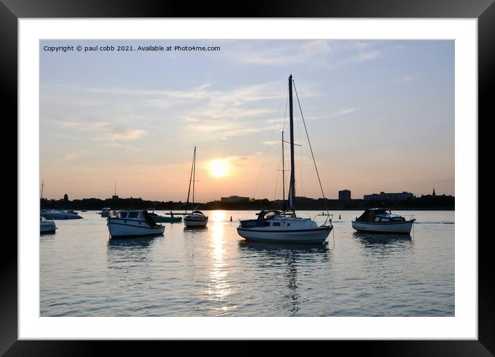 Moored.  Framed Mounted Print by paul cobb