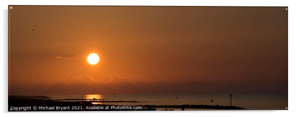 sunrise clacton on sea Acrylic by Michael bryant Tiptopimage