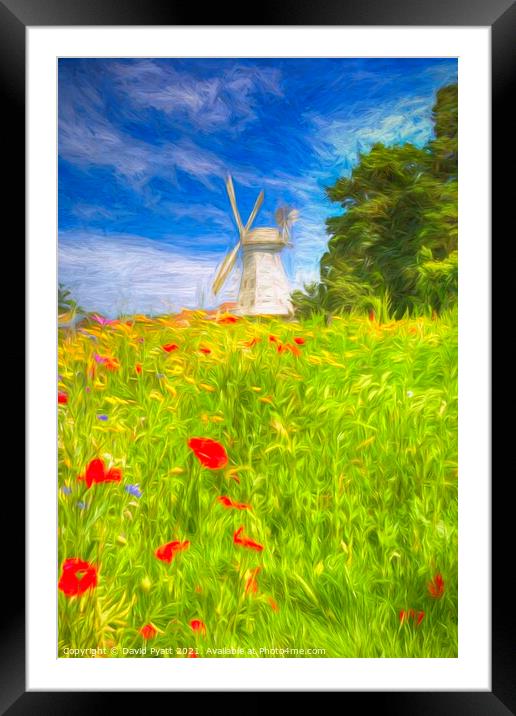 Windmill Of Dreams Art  Framed Mounted Print by David Pyatt