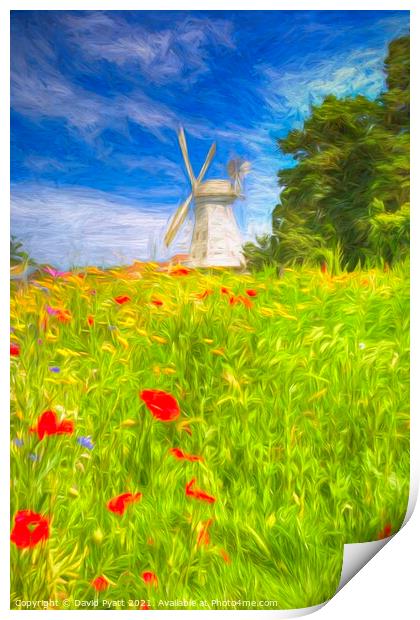 Windmill Of Dreams Art  Print by David Pyatt