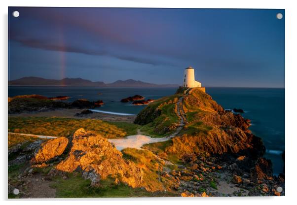 Twr Mawr Lighthouse Acrylic by J.Tom L.Photography