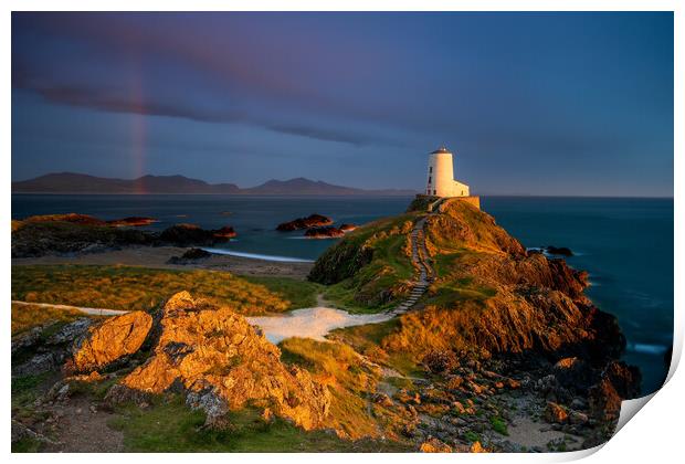 Twr Mawr Lighthouse Print by J.Tom L.Photography