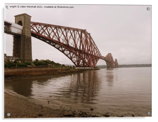  The Forth Bridge Queensferry. Acrylic by Lilian Marshall