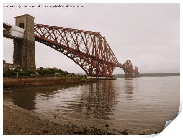  The Forth Bridge Queensferry. Print by Lilian Marshall