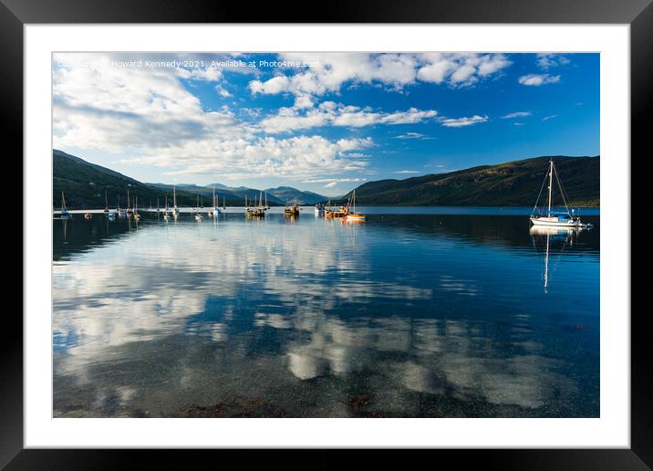 Early morning reflections on Loch Broom Framed Mounted Print by Howard Kennedy
