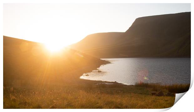 sunrise over the Brecon Beacons  Print by Ollie Hully