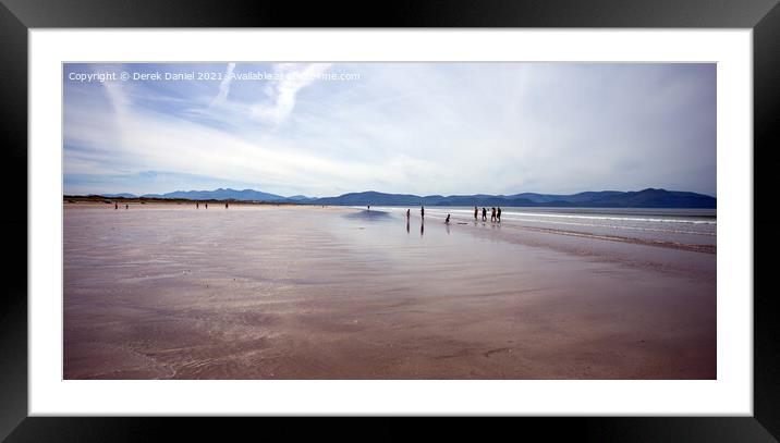 Inch beach located on the spectacular Dingle Penin Framed Mounted Print by Derek Daniel
