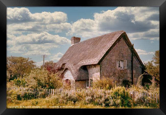 Thatched Cottage Isle of White 1954 Framed Print by Bygone Images