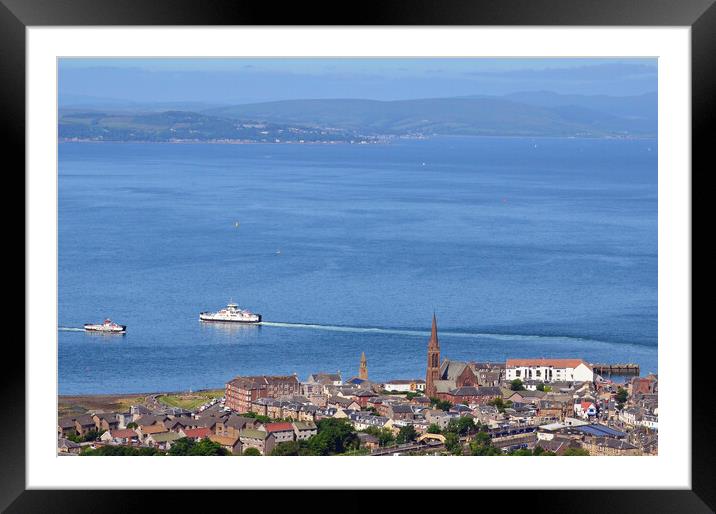 Ferries serving Largs Framed Mounted Print by Allan Durward Photography